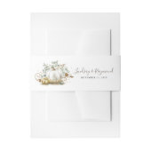 Gouden en Witte Pompoen Herfst Oogst Uitnodigingen Wikkel (Voorkant Voorbeeld)