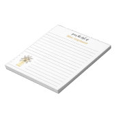 gouden en witte wilde bloem van het bureau notitieblok (Gedraaid)