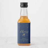 Gouden en zeemeerlingen 70 jaar, 70e verjaardag likeurfles etiket (Voorkant)