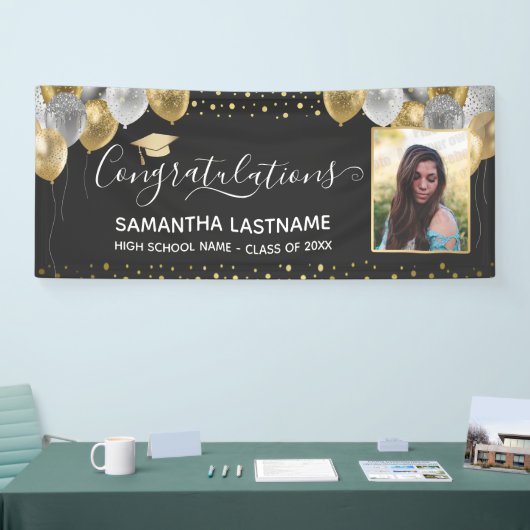 Gouden en Zilveren Ballonnen Afstuderen 2022 Banne Spandoek (Beurs)