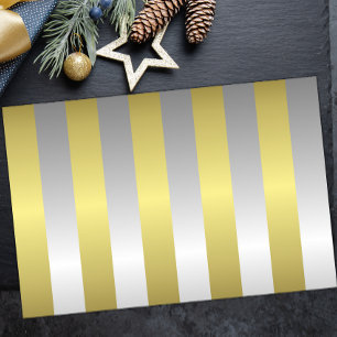 Gouden en zilveren strepen Kerstmis Tissuepapier