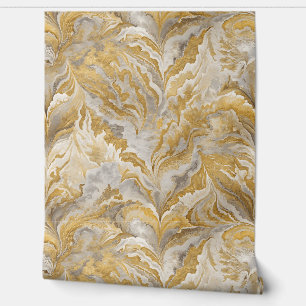 Gouden en Zilveren Werveling Elegant Behang