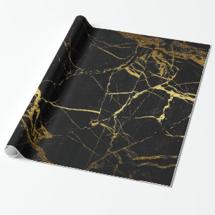 gouden en zwarte cadeauomslag cadeaupapier