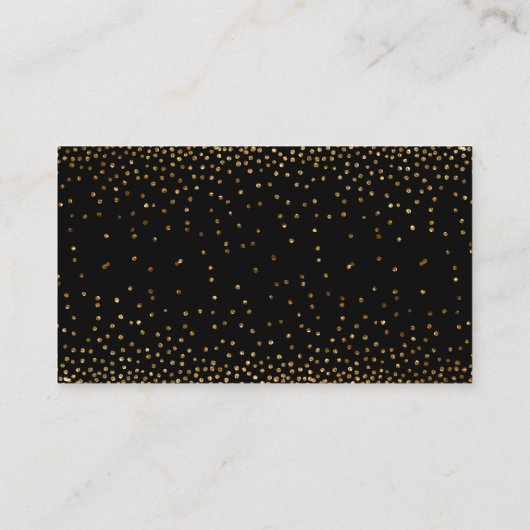 Gouden en Zwarte Confetti Luier Raffle Ticket Kaar Informatiekaartje (Achterkant)