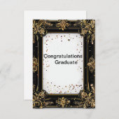 Gouden en zwarte decoratieve rand kaart (Voorkant / Achterkant)