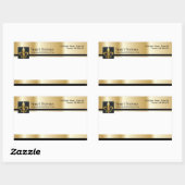 Gouden en zwarte envelop Stickers (Vel)