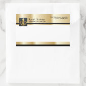 Gouden en zwarte envelop Stickers (Tas)