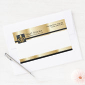 Gouden en zwarte envelop Stickers (Envelop)