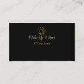 Gouden en zwarte schoonheidssalon afsprakenkaartje (Achterkant)