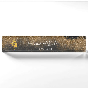 Gouden en zwarte tafel tent sign desk naamplaat naambordje