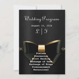 Gouden en zwarte Tuxedo bruiloft uitnodiging