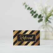 Gouden en zwarte, vette diagonale streep Referral (Staand voorkant)