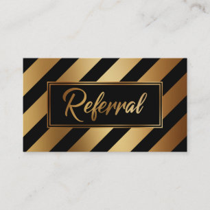 Gouden en zwarte, vette diagonale streep Referral