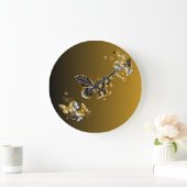 Gouden en zwarte vlinderbloemige kunst Gouden Euph Grote Klok (Huis)