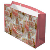 Gouden Engel en Decoraties Gift Bag Groot Cadeauzakje (Achterkant Gekanteld)