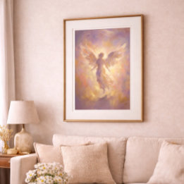 Gouden Engel Ethische Spirituele Muurkunst Poster