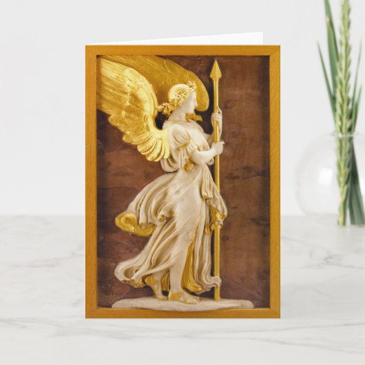 Gouden Engel Feestdagen Kaart (Voorkant)