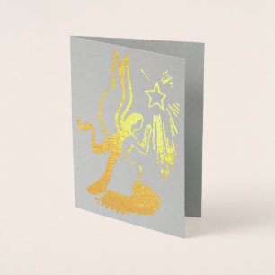 Gouden engel folie kaarten