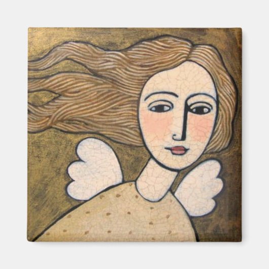 gouden engel magneet (Voorkant)