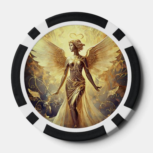 Gouden Engel Poker Chips (Achterkant)