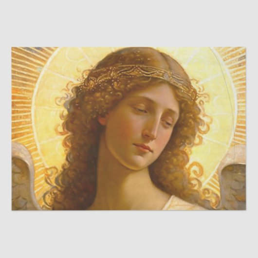 Gouden engel zachte boodschapper van de liefde tissuepapier (Voorkant)