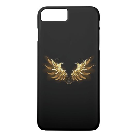 Gouden engelenvleugels op een zwarte achtergrond Case-Mate iPhone case (Achterkant)