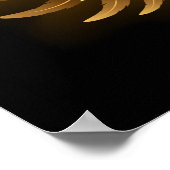 Gouden engelenvleugels op een zwarte achtergrond poster (Hoek)