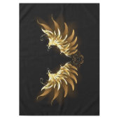 Gouden engelenvleugels op een zwarte achtergrond tafelkleed (Voorkant)