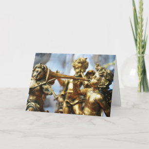 Gouden engelornamenten kaart