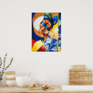 Gouden Erfenis: Levendig Afrikaans Koningin Muurku Poster