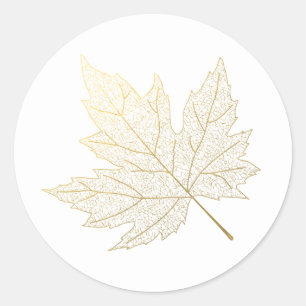 Gouden esdoornblad Sticker