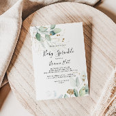 Gouden Eucalyptus Calligrafie Baby Strook Kaart