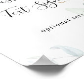 Gouden Eucalyptus Calligrafie Op Maat Gemaakt Teks Poster (Hoek)