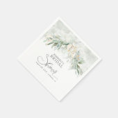 Gouden Eucalyptus Groene Boho Bruiloft Feest Servet (Hoek)