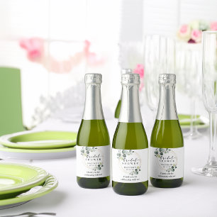 Gouden Eucalyptus Groene Bruidsdouche Favor Likeurfles Etiket