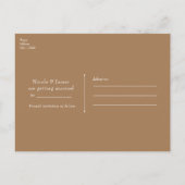 Gouden Exotische Pauwveer Glam Save the Date Aankondigingskaart (Achterkant)