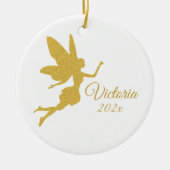 Gouden Fairy Ornament Gepersonaliseerde Gift (Voorkant)