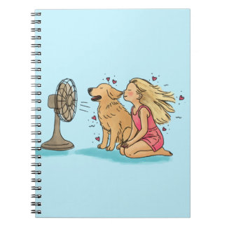 Gouden Fan Meisje Notitieboek
