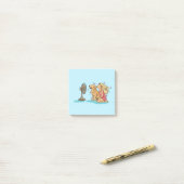 Gouden Fan Meisje Post-it® Notes (Op bureau)