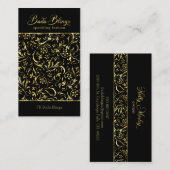 Gouden faux folie damasks visitekaartje (Voorkant / Achterkant)