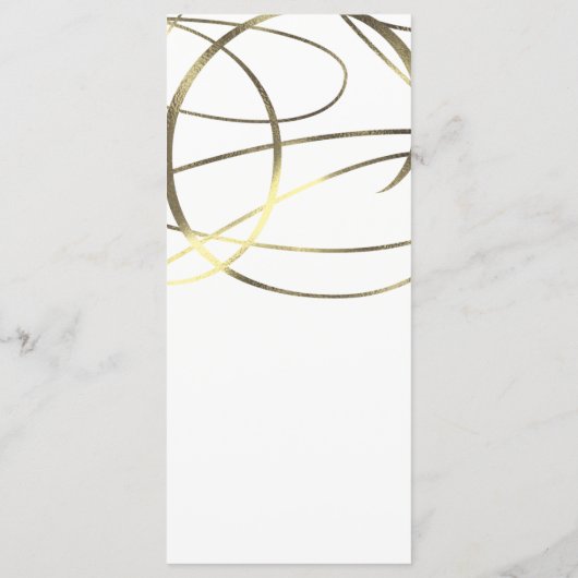 Gouden Faux Folie elke kleur bruiloft receptie men Menu (Achterkant)