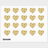 Gouden Faux Folie Hart Stickers (Vel)