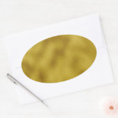 Gouden faux folie ovale sticker (Envelop)