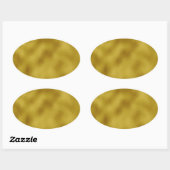 Gouden faux folie ovale sticker (Vel)