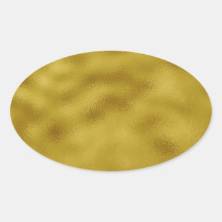 Gouden faux folie ovale sticker