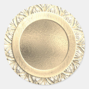 Gouden Faux Folie Ronde Sticker
