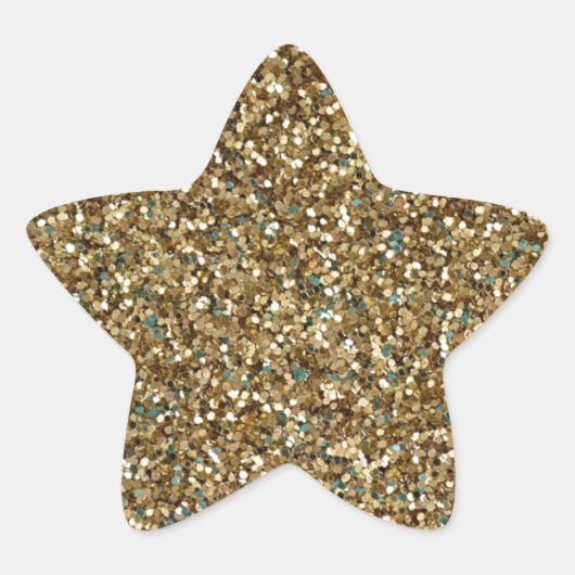 GOUDEN (faux) GLITTER STAR STICKERS (Voorkant)