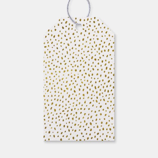 Gouden Faux Glitter Verjaardag Meisje Foto Dank u Cadeaulabel (Achterkant)