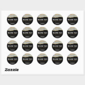 Gouden Faux Iridescent Glitter Dank u Sticker (Vel)