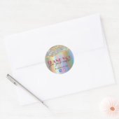 Gouden Faux Iridescent Glitter Folie Sticker (Envelop)